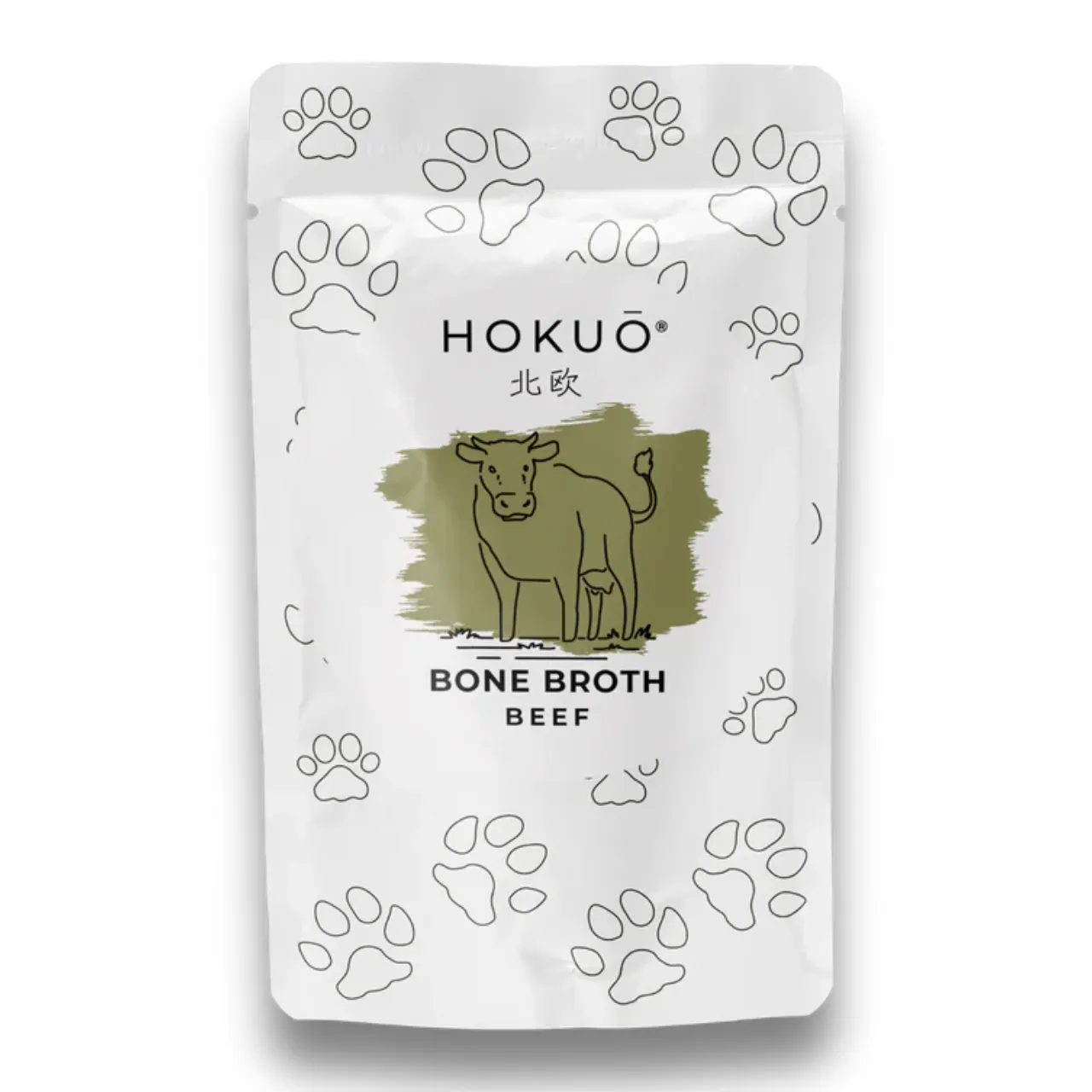 Hokuo Beef Bone Broth 100 ml - naturlig oksebouillon til hunde og katte